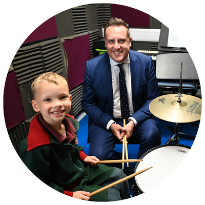Nik drumming lesson